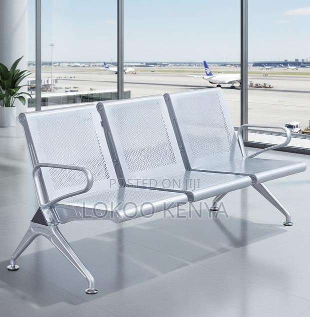 Bench; 3 Seater Durable Non Padded Reception Waiting Bench