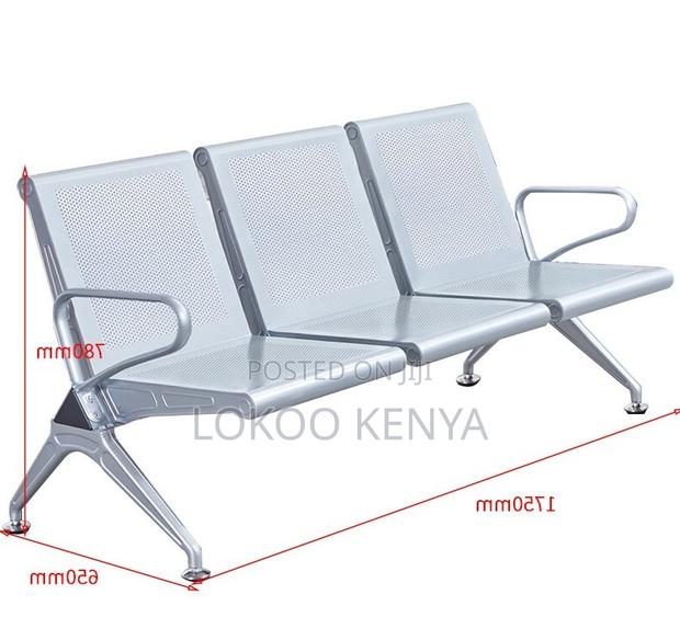 Bench; 3 Seater Durable Non Padded Reception Waiting Bench - thumbnail 4