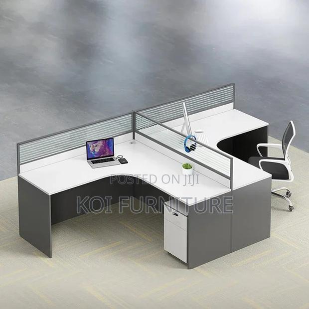Office Workstation; Two Users MDF Made Executive Office Curved Desk