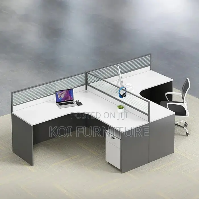 Office Workstation; Two Users MDF Made Executive Office Curved Desk