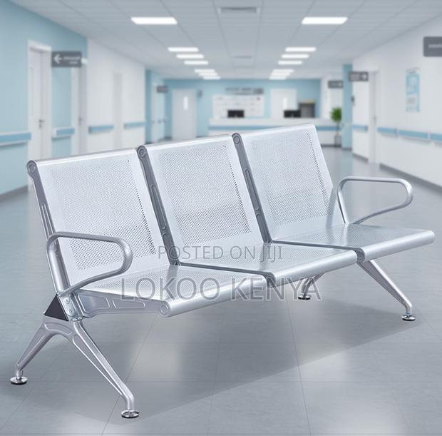 Bench; 3 Seater Durable Non Padded Reception Waiting Bench - thumbnail 11