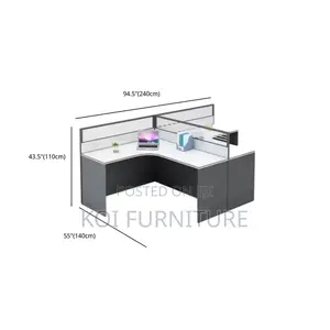 Office Workstation; Two Users MDF Made Executive Office Curved Desk