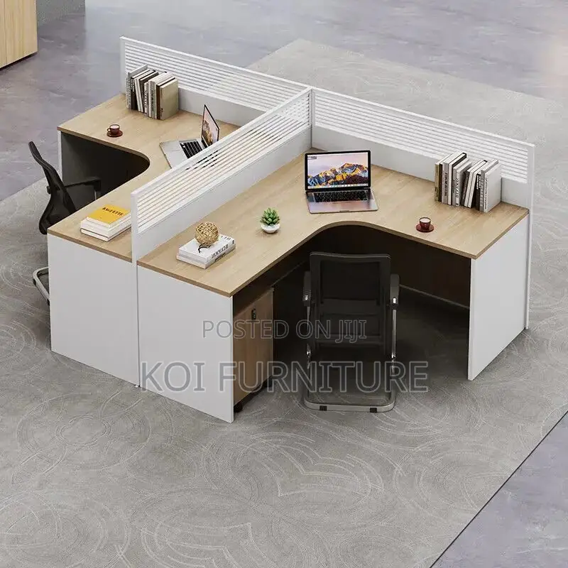 Office Workstation; Two Users MDF Made Executive Office Curved Desk