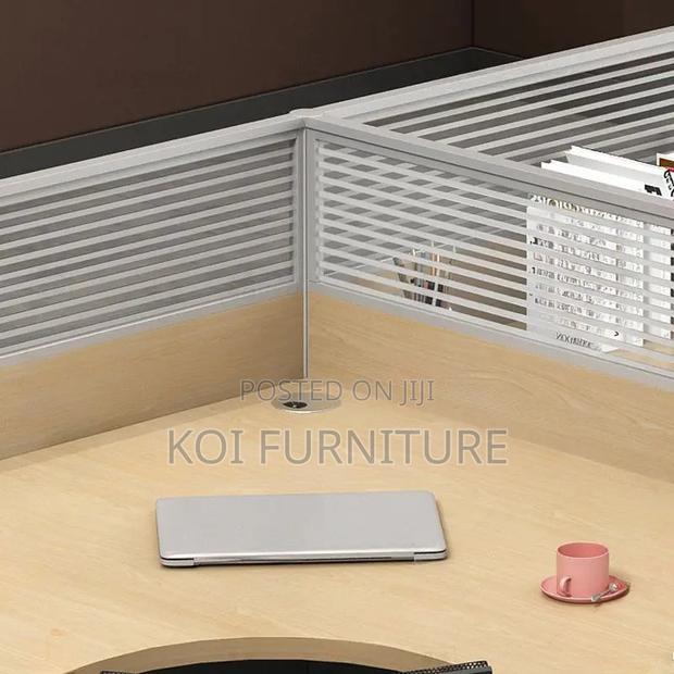 Office Workstation; Two Users MDF Made Executive Office Curved Desk - thumbnail 8