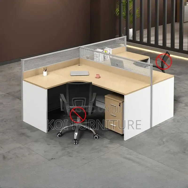 Office Workstation; Two Users MDF Made Executive Office Curved Desk