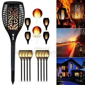 6 Pieces Led Solar Flame Lamp
