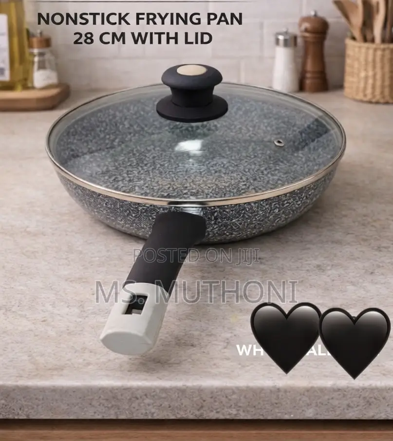 Uken Ceramic Nonstick Pan( With Lid) 26 28 Cm