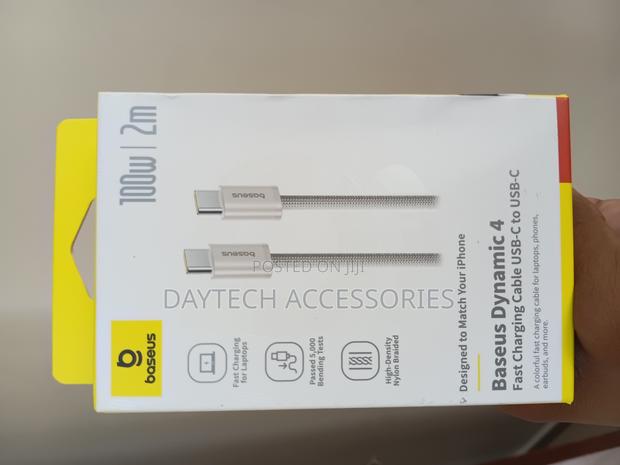 Baseus 2meter 100w Titanium Alloy Type-C to Type-C Fast Charging Cable - thumbnail 2