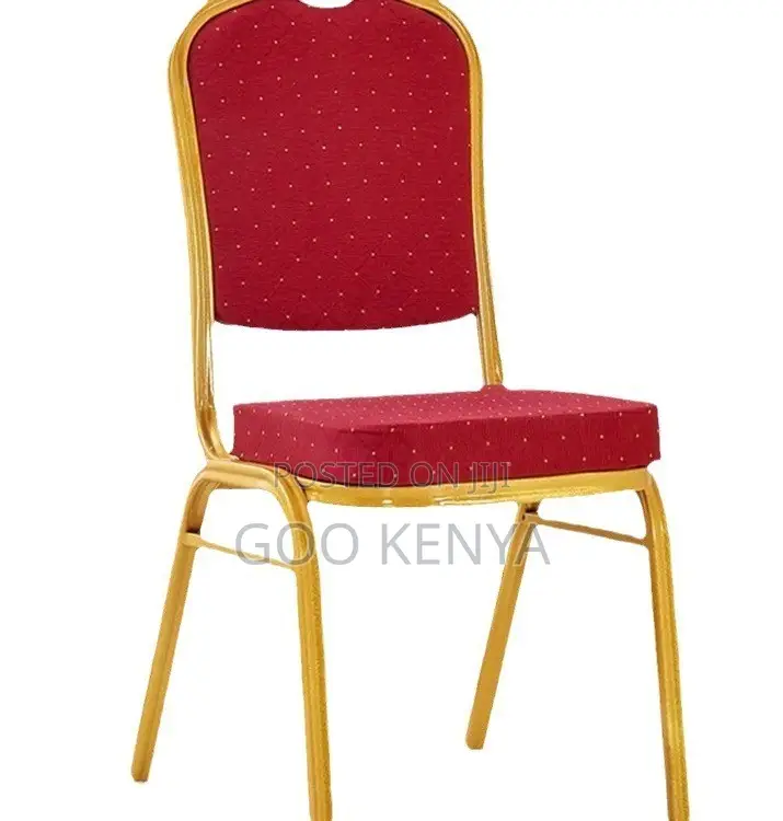 Event Chair; Durable Stackable Red Chairs for Banquets