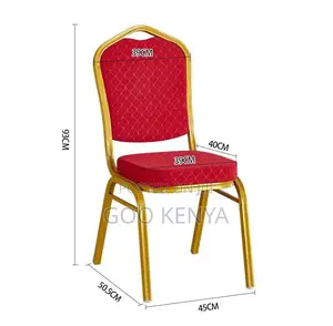 Event Chair; Durable Stackable Red Chairs for Banquets