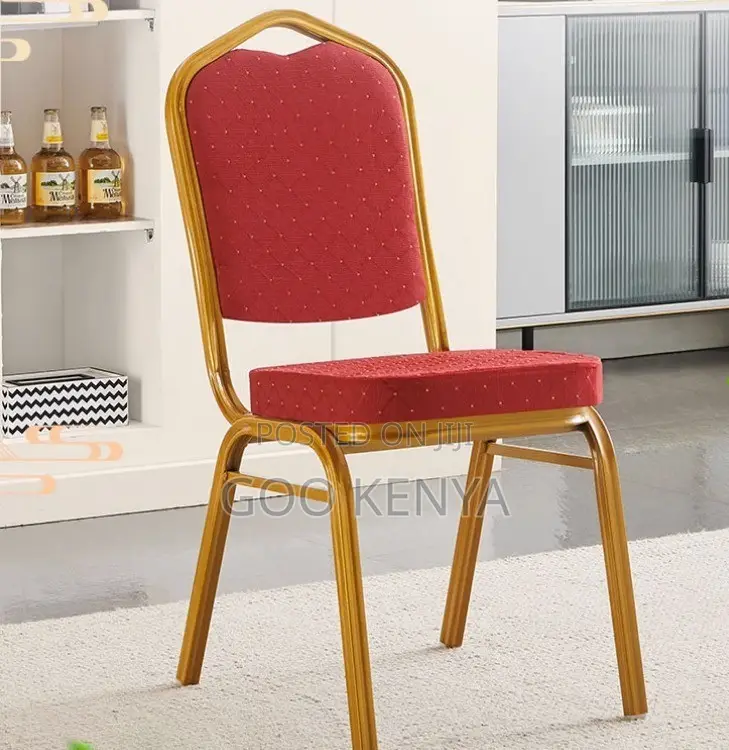 Event Chair; Durable Stackable Red Chairs for Banquets