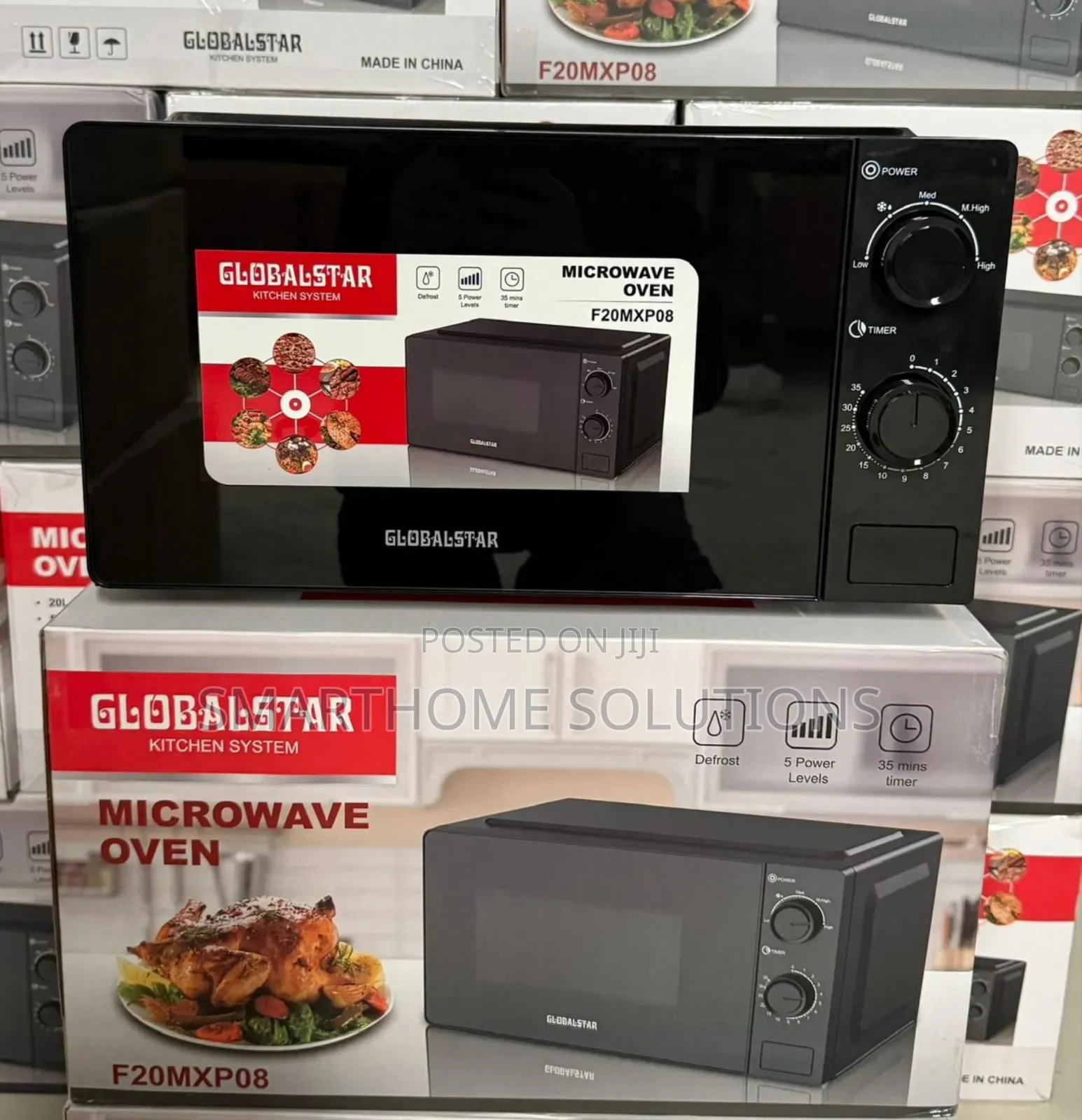 20 Litres Silver Globalstar Manual Microwave With 800 Watts
