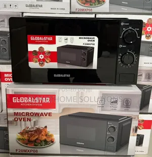 20 Litres Silver Globalstar Manual Microwave With 800 Watts