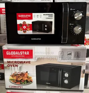 20 Litres Silver Globalstar Manual Microwave With Handles