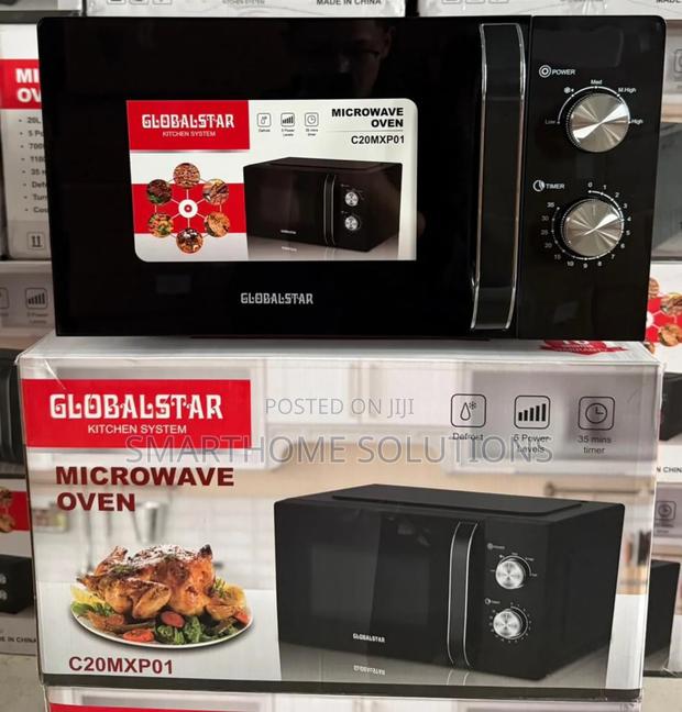 20 Litres Silver Globalstar Manual Microwave With Handles