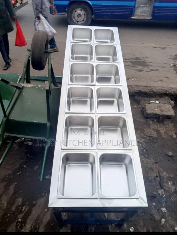 Stainless Steel Food Marian Display.