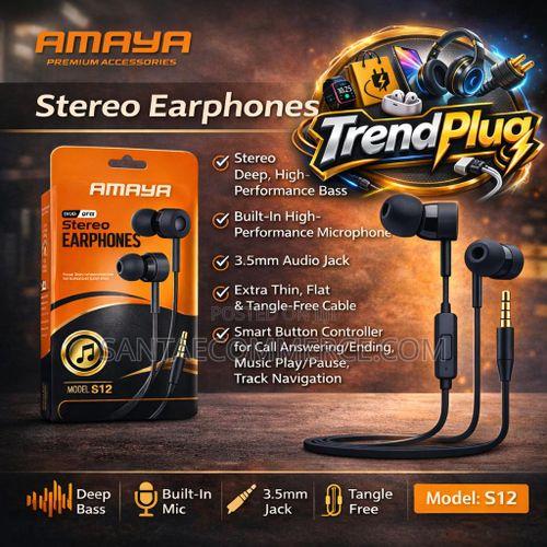 Amaya S12 Deep Bass Earphones With Hd Stereo Sound