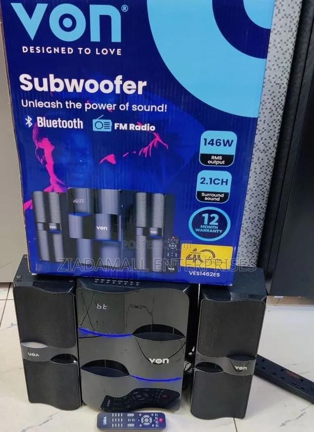 *Von Woofer 2.1 146w Deep Bass Powerhouse – Feel Every Beat