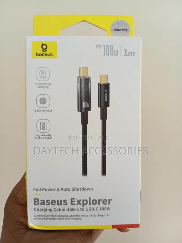 Baseus Explorer Series Usb-C to Usb-C 100w Fast Charging Data Cable. - thumbnail 3