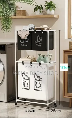 New Foldable Laundry Basket/Organizer With Wheels/Extra Storage