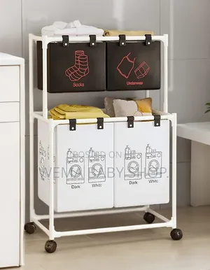 New Foldable Laundry Basket/Organizer With Wheels/Extra Storage