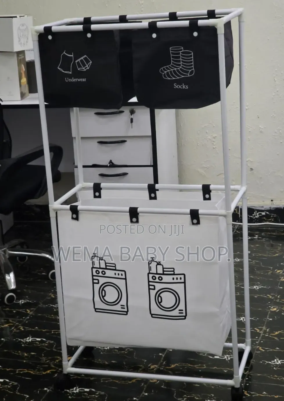 New Foldable Laundry Basket/Organizer With Wheels/Extra Storage