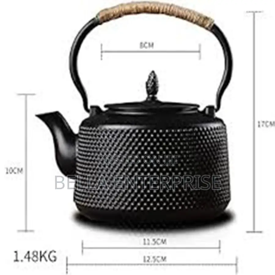 2.5ml Cast Iron Set Teapot With Strainer Net Filter