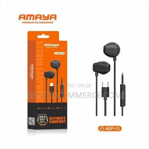 Amaya Aep-13 Type-C Earphones With Clear Bass Sound