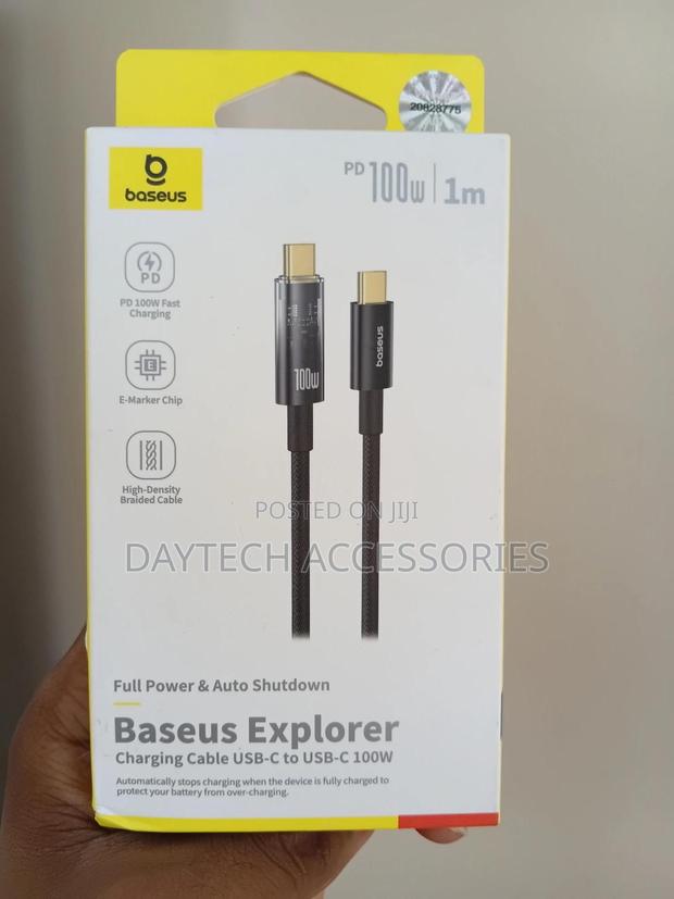 Baseus Explorer Series Usb-C to Usb-C 100w Fast Charging Data Cable. - thumbnail 2