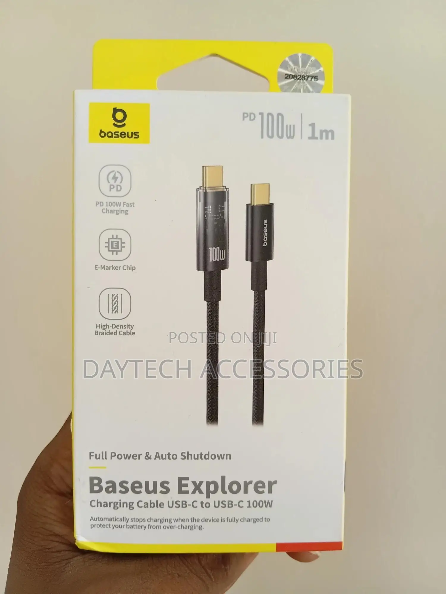 1m Baseus Explorer Series Usb-C to Usb-C Fast Charging Cable - 100w