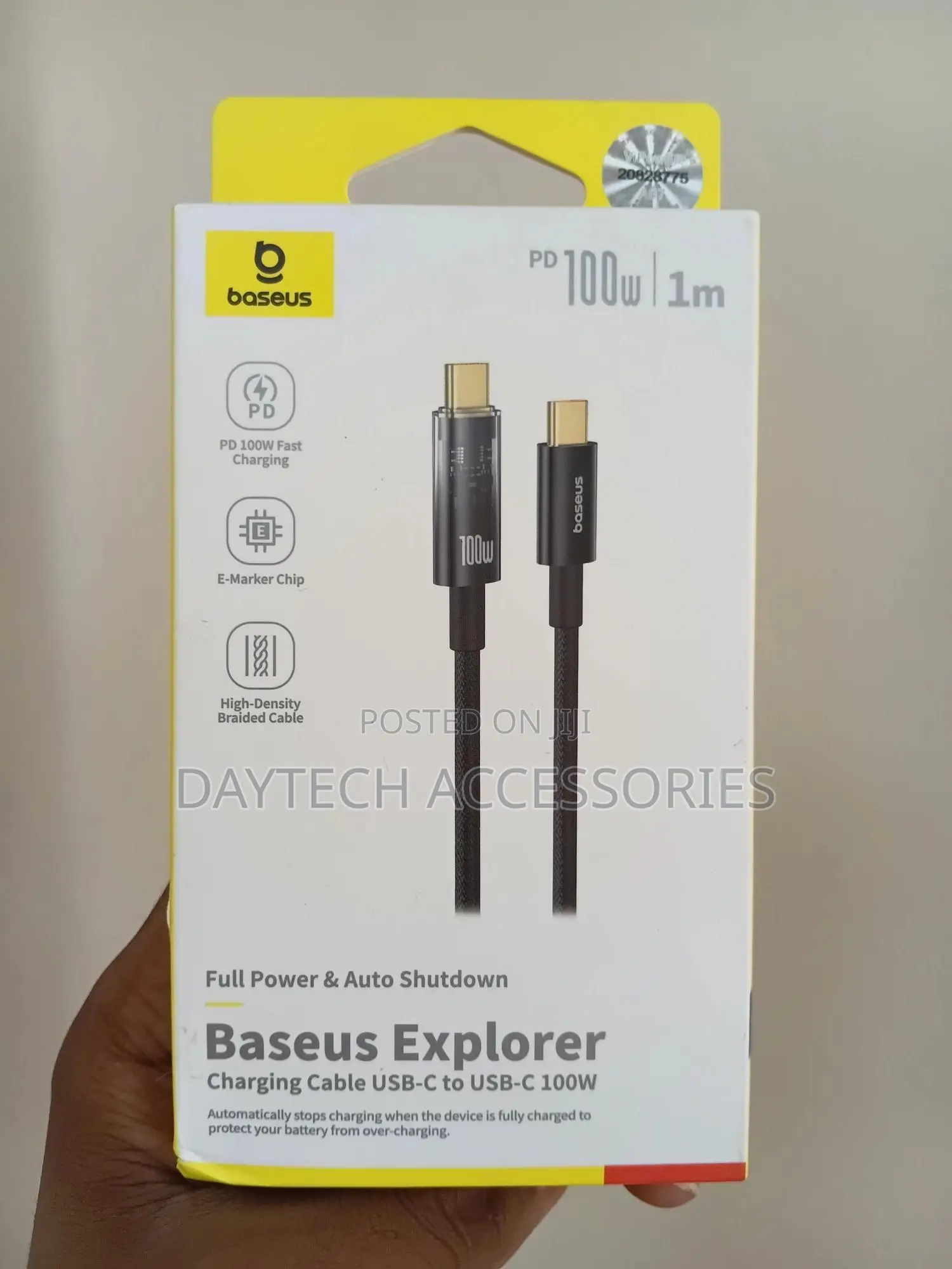 1m Baseus Explorer Series Usb-C to Usb-C Fast Charging Cable - 100w