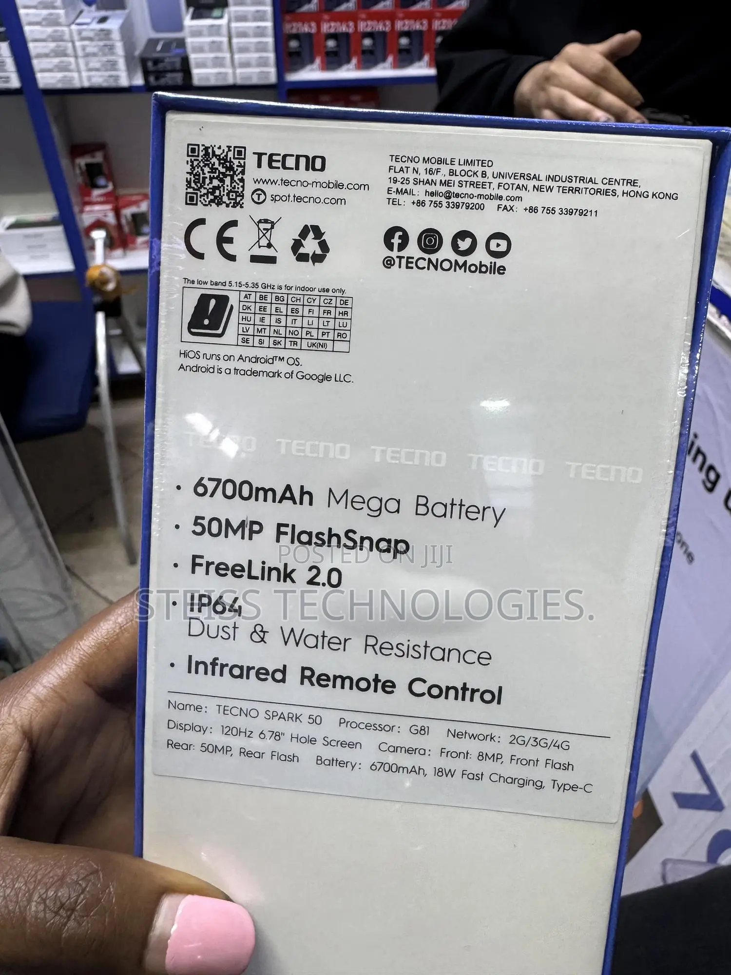 New Tecno Spark 50 128 GB Black
