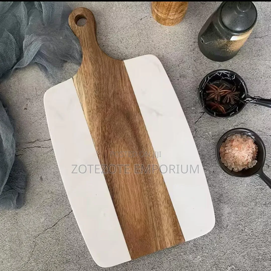 Cutting Marble Board Stone + Acacia or Serving Tray