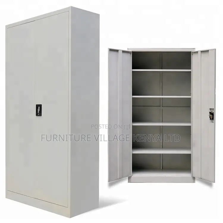 2-Door White Metallic Home Storage Cabinet