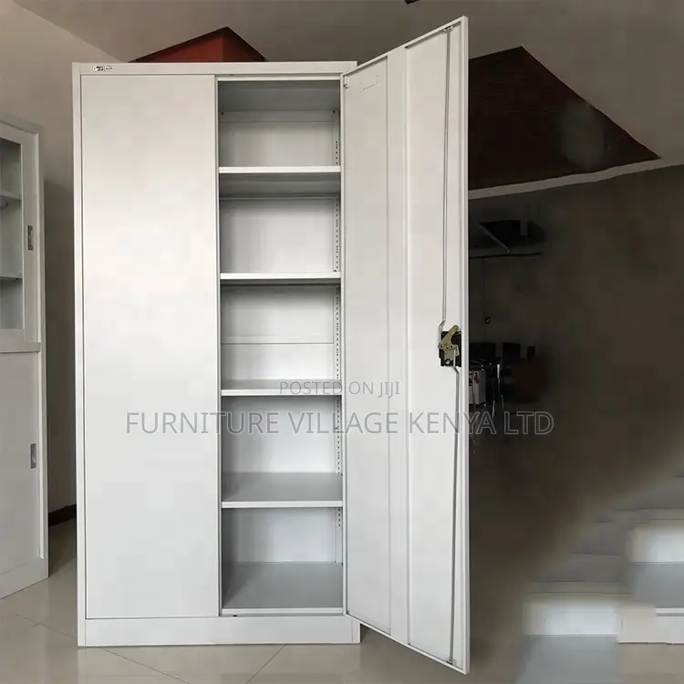 2-Door White Metallic Home Storage Cabinet