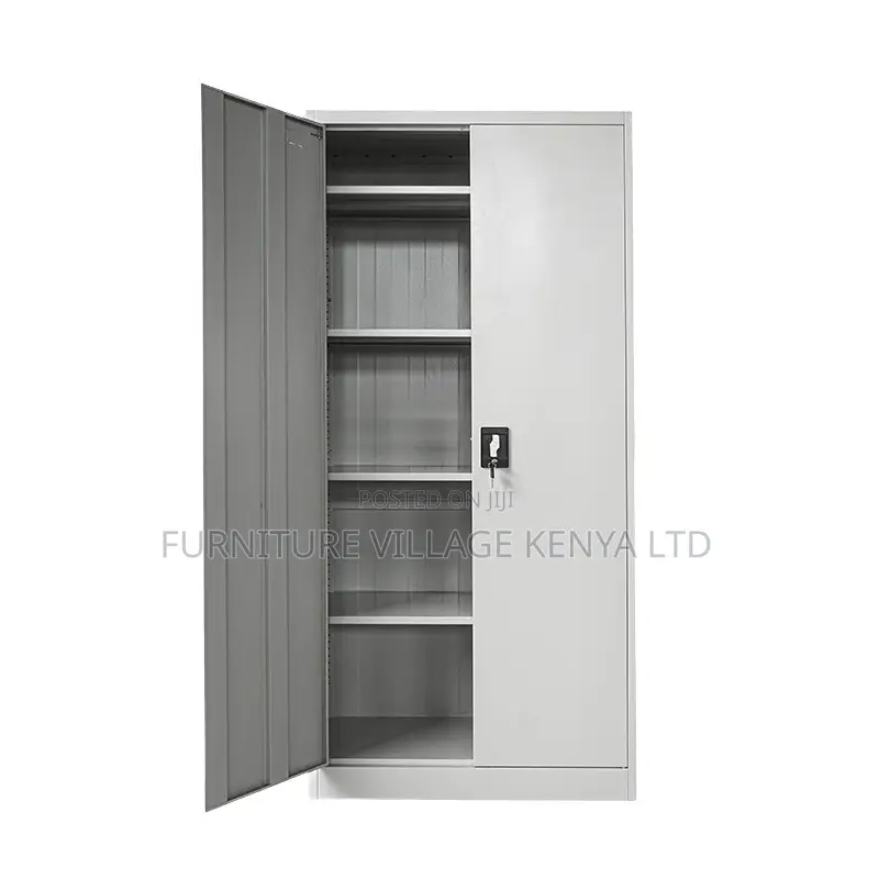 2-Door White Metallic Home Storage Cabinet