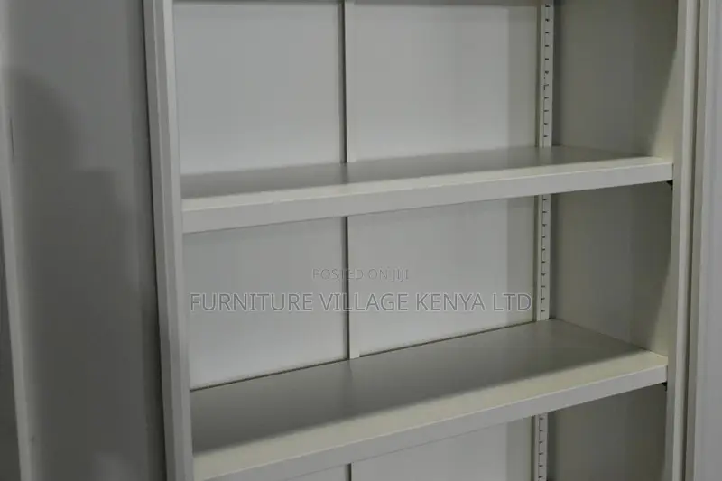 2-Door White Metallic Home Storage Cabinet