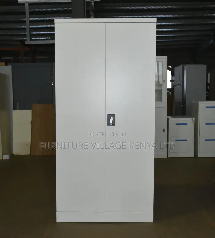 2-Door White Metallic Home Storage Cabinet