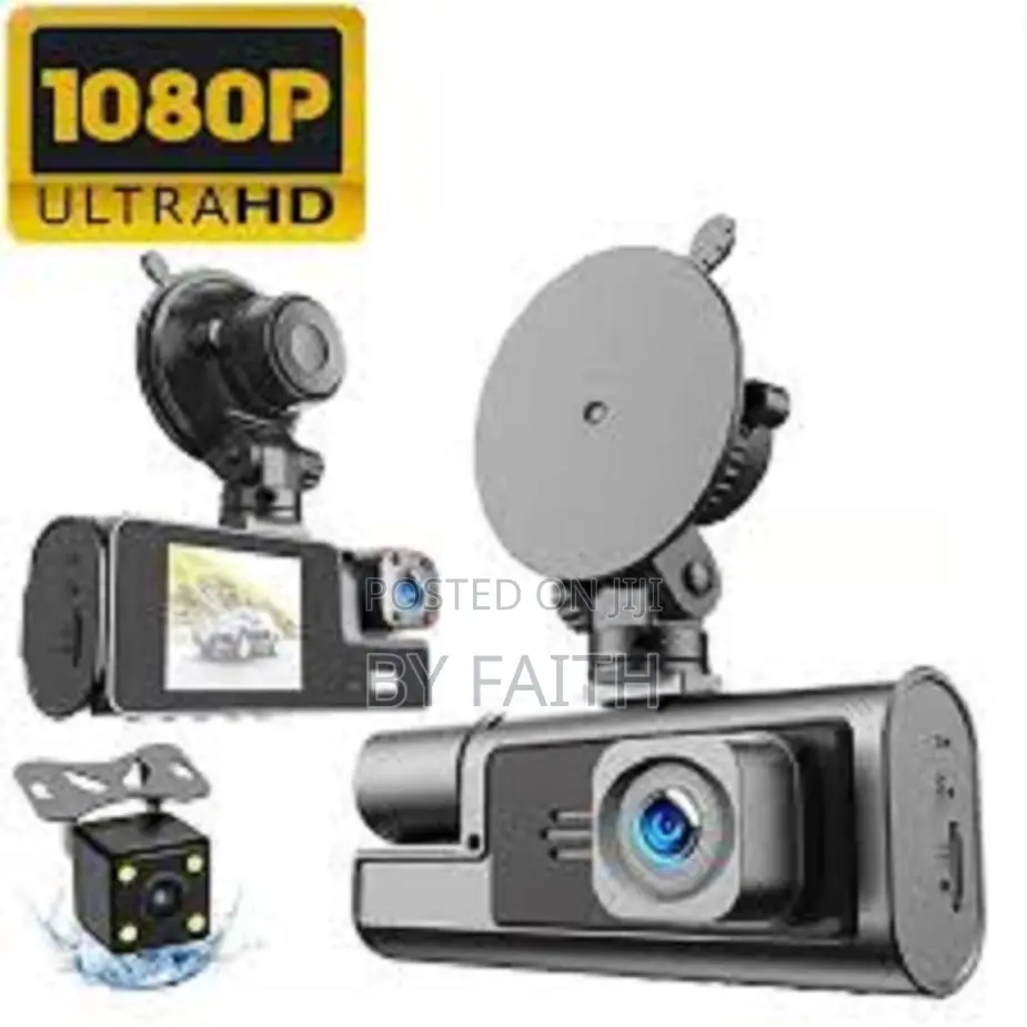 3 Ways 1080p Dash Cam Front and Rear View Video