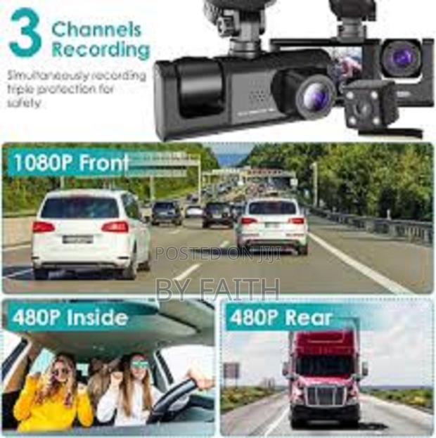 3-in-1 Mini Dash Cam for Cars - Night Vision With Loop Recording