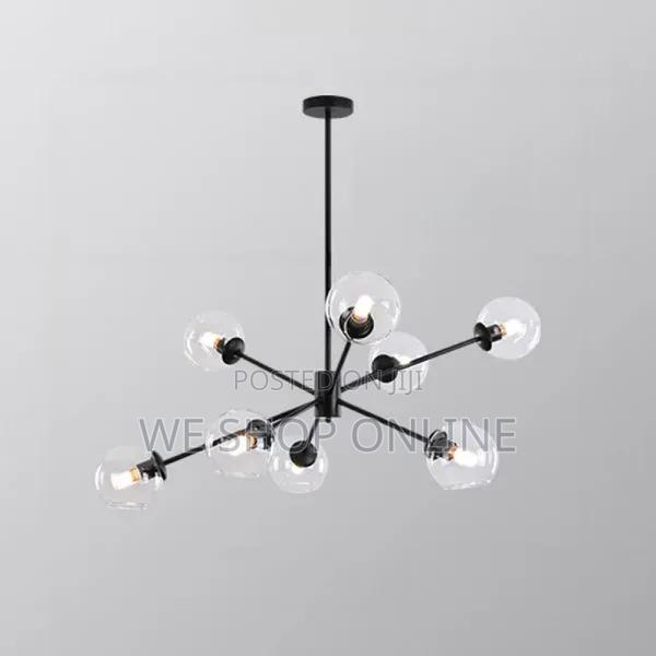 Gurt 6 Light Chandelier 40", Matte Black - thumbnail 2