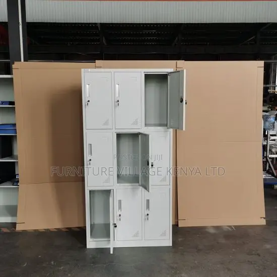 9-Door's White Metallic Home Office Locker