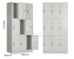 9-Door's White Metallic Home Office Locker