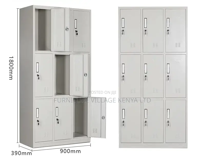9-Door's White Metallic Home Office Locker