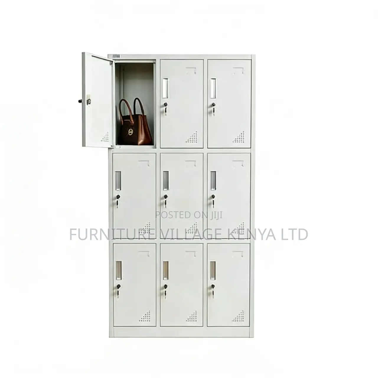 9-Door's White Metallic Home Office Locker