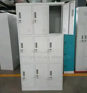 9-Door's White Metallic Home Office Locker