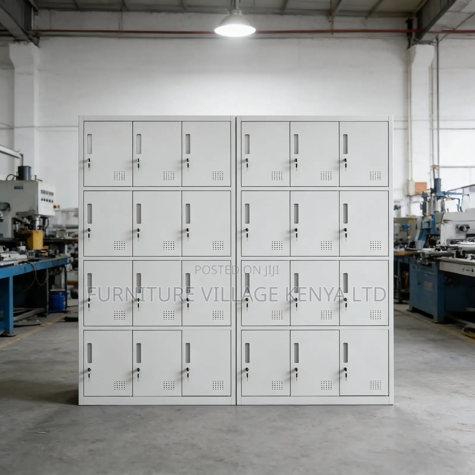 9-Door's White Metallic Home Office Locker