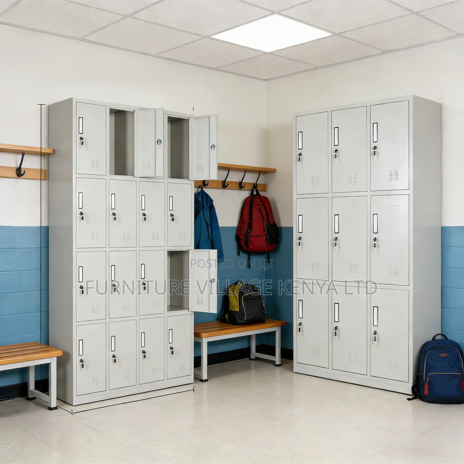 9-Door's White Metallic Home Office Locker