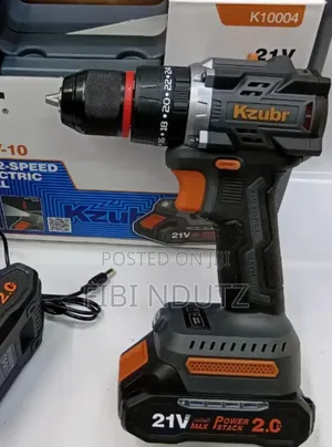 New 21v Kzubr Drill With 2 Rechargeable Batteries/Brushless Drill