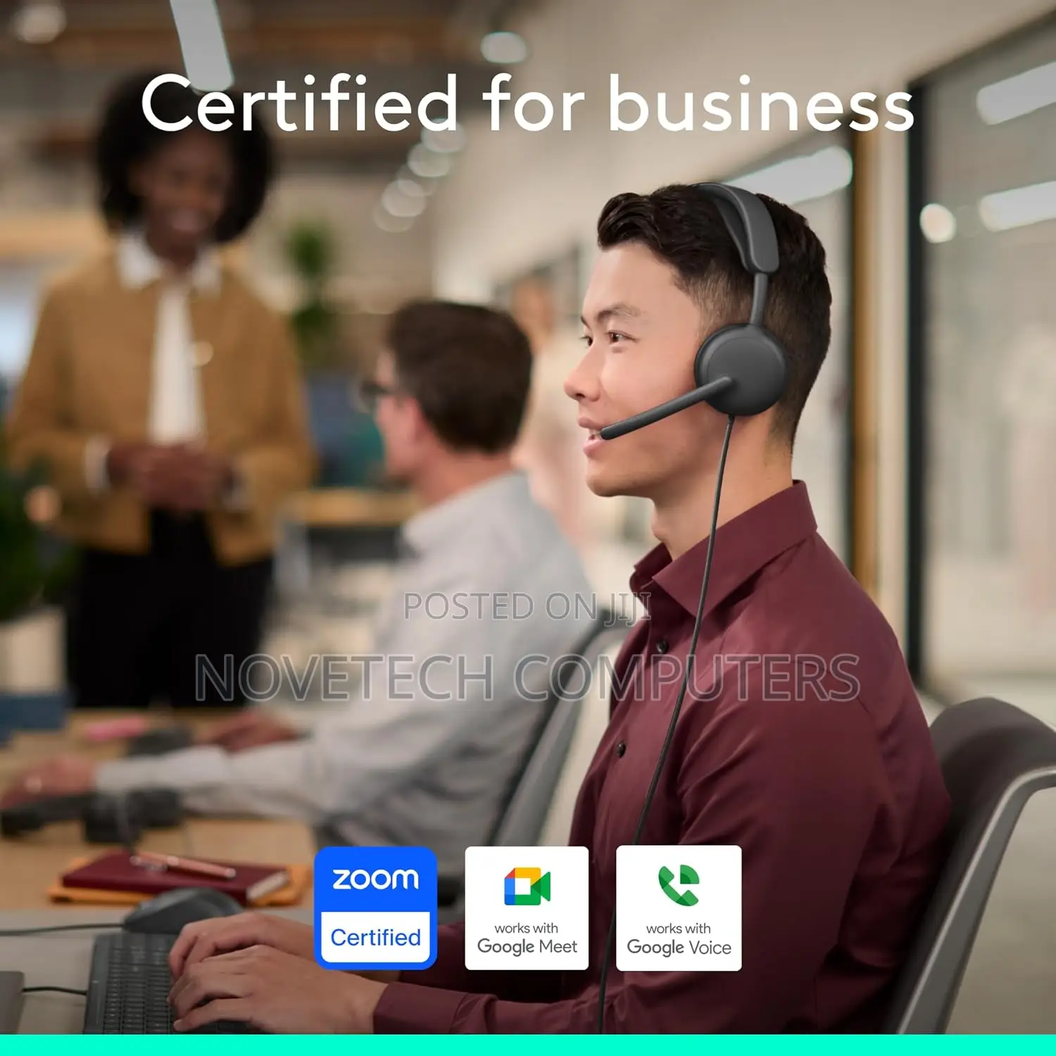 Logitech Zone Wired Headset With Noise-Cancelling Mic - 981-000875